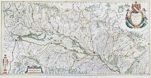 Alsatia Landgraviatus cum Suntgoia et Brisgoia - Alsace Elsass Strasbourg Grand-Est carte map Karte