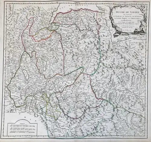 Duche de Savoie qui comprend le Chablais, le Fossigny, le Genevois, la Savoye Propre, la Tarentaise et la Maur