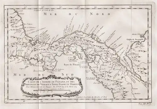 Carte de l'Isthme de Panama et des Provinces de Veragua Terre Ferme et Darien - Panama Darien Embera Karte map
