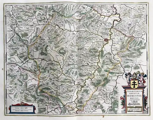 Territorium Abbatiae Heresfeldensis / Stift Hirßfeldt - Bad Hersfeld Hessen map Karte