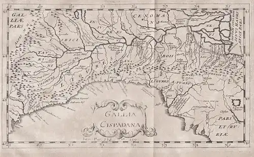 Gallia Cispadana - Liguria Ligurien Italia Italy Italien carta map Karte