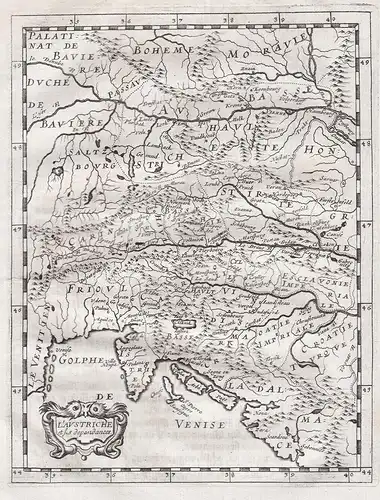 L'Austriche et ses dependances - Croatia Slovenia Bosnia Austria Hungary Österreich map Karte