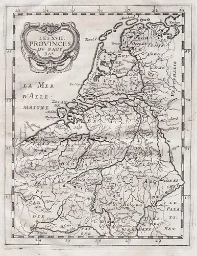 Les XVII. Provinces du Pays Bas - Nederland Niederlande Netherlands Holland carte map Karte