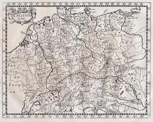 l'Allemaigne - Deutschland Deutsches Reich Allemagne Germany map Karte
