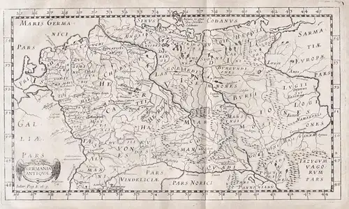 Germaniae Antiqua - Germanien Germanen Deutsches Reich Germany map Karte