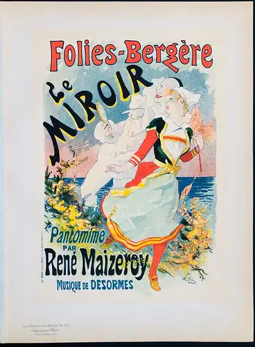 Folies-Bergere. Le Miroir. Pantomime par René Maizeroy. Musique de Desormes. (Plate 157) - poster Plakat Art N