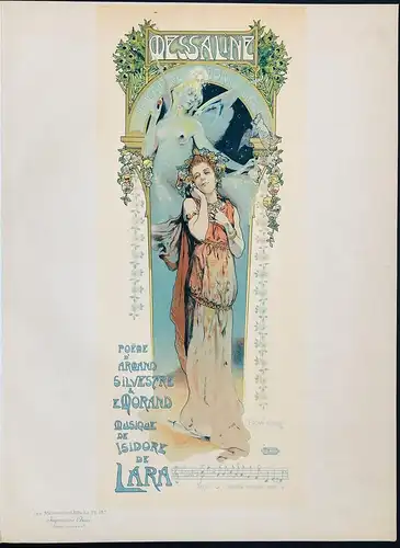Messaline (Plate 187) - Valentine Guillet poster Plakat Art Nouveau Jugendstil