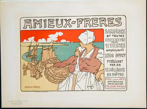 Amieux-Freres. (Plate 183) - poster Plakat Art Nouveau Jugendstil