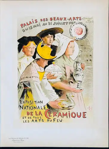 Exposition Nationale de la Ceramique et de tous les arts du feu (Plate 162) - poster Plakat Art Nouveau Jugend