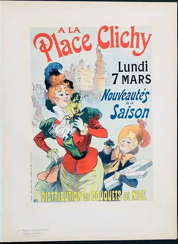 A la Place Clichy Lundi 7 Mars Nouveautes de la Saison (Plate 191) - poster Plakat Art Nouveau Jugendstil