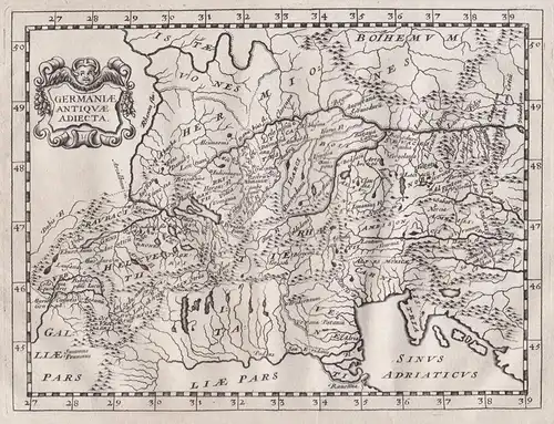 Germaniae Antiquae Adiecta - Germanien Germanen Deutsches Reich Germany map Karte