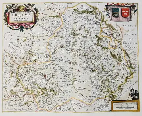 Diocese de Rheims, et le Pais de Rethel - Reims Rethel Vouziers Marne Grand-Est Epernay Alsace Elsass Karte ma