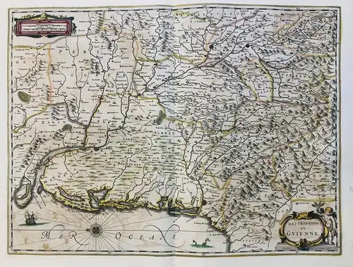 Description de Guienne - Guyenne Bordeaux Bayonne Montauban Toulouse Gironde Nouvelle-Aquitaine Karte map cart