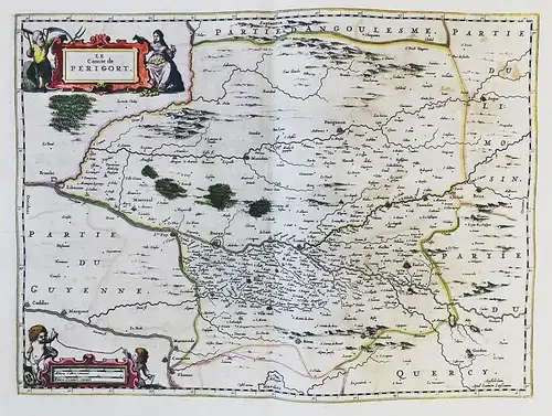 Le Comte de Perigord - Perigord Dordogne Bergerac Sarlat-la-Caneda Nouvelle-Aquitaine Karte map carte gravure