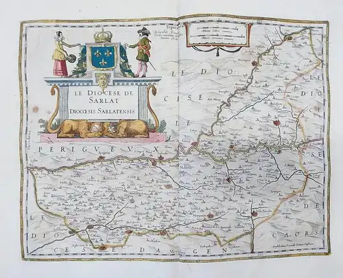 Le Diocese de Sarlat - Sarlat-la-Caneda Bergerac Dordogne Nouvelle-Aquitaine Karte map carte gravure