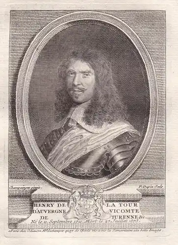 Henry de la Tour - Henri de La Tour dAuvergne de Turenne (1611-1675) Kupferstich Portrait gravure engraving