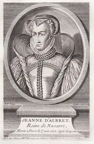 Jeanne D'Albert - Johanna III von Navarra (1528 - 1572) Jeanne Albert Königin Reine Navarra Gräfin Rodez Kupfe