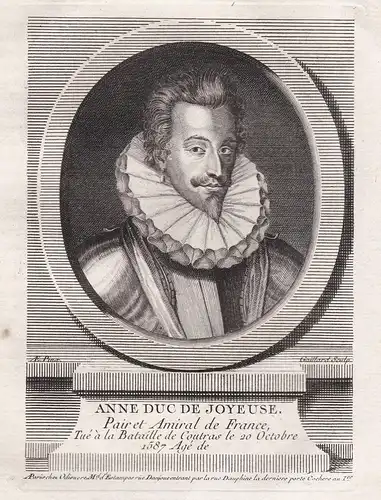 Anne Duc de Joyeuse - Anne de Joyeuse (1560-1587) Chevalier de l'ordre du Saint-Esprit, Gouverneur de Normandi