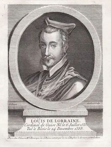 Louis de Lorraine - Louis II de Lorraine (1555-1588) Guise Lothringen Cardinal Kardinal Guise Portrait