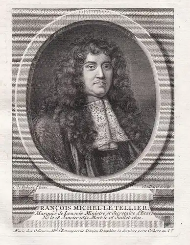 Francois Michel le Tellier - Francois Michel Le Tellier de Louvois (1641-1691) Comte de Tonnere homme d'etat L