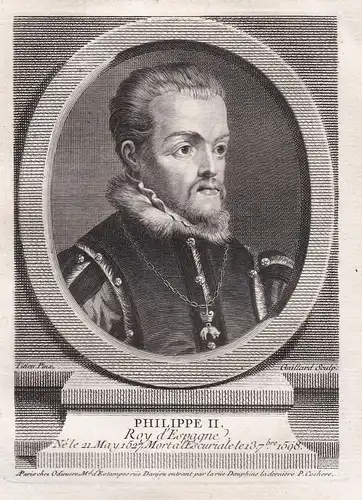 Philippe II. Roy d'Espagne - Felipe II de Espana (1527-1598) Philipp II Philippe König Roi Spanien Espagne Spa