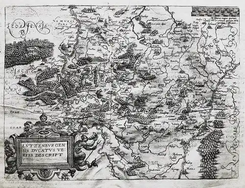Lutzenburgensis Ducatus Veriss Descript - Luxemburg Luxembourg Letzebuerg carte map Karte