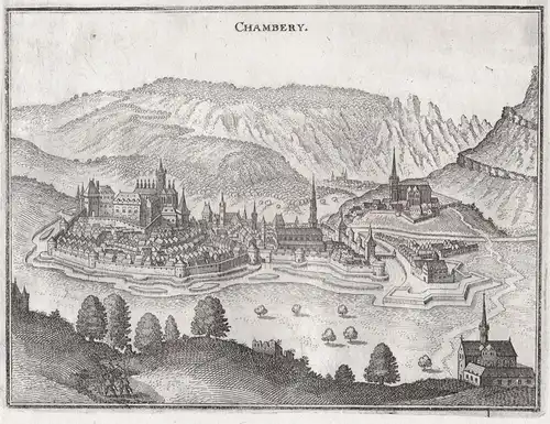 Chambery - Chambery Savoie Auvergne gravure estampe