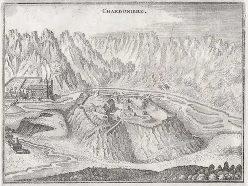 Charboniere - Chateau de Charbonnieres Savoie Auvergne Aiguebelle gravure estampe