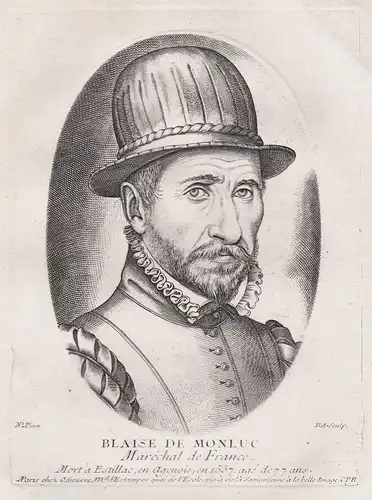 Blaise de Monluc - Blaise de Monluc (c. 1500-1577) marechal Montluc Montesquiou Lasseron-Massencome Ceresole S