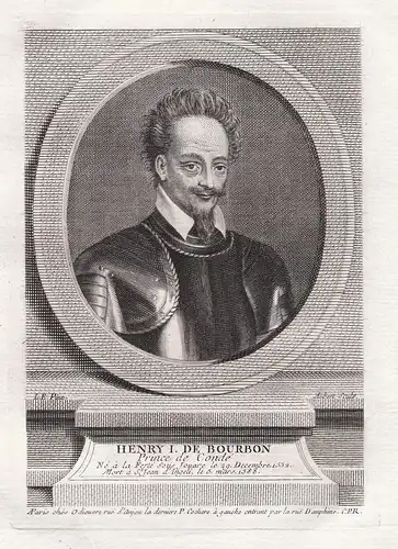 Henry I de Bourbon - Henri I. de Bourbon, prince de Condé (1552-1588) soldier Frankreich Portrait