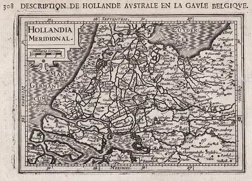 Hollandia Meridional. - Holland Nederland Niederlande Netherlands map Karte carte