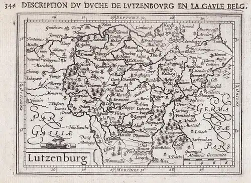 Lutzenburg - Luxembourg Luxemburg Letzebuerg map Karte carte