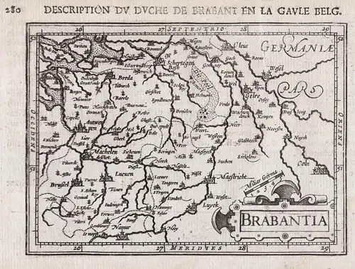 Brabantia - Brabant Maastricht Mechelen Breda Bruxelles map Karte carte
