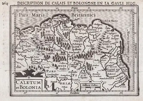 Caletum et Bolonia - Boulogne-sur-Mer Hauts-de-France map Karte carte