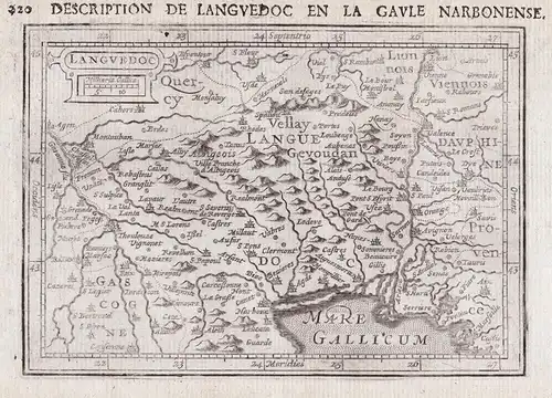Languedoc - Languedoc map Karte carte gravure