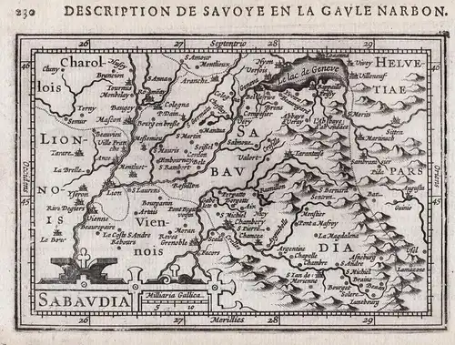 Sabaudia - Savoie Savoia Savoyen Savoy map Karte carte