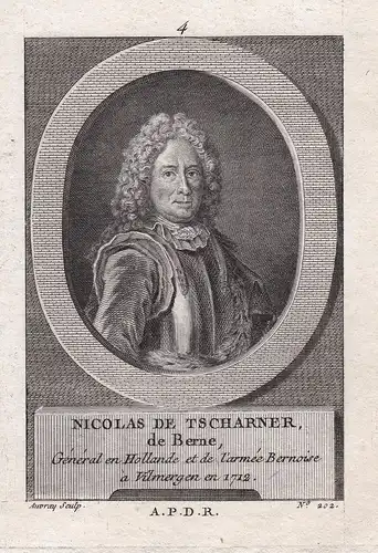 Nicolas de Tscharner de Berne - Nikolaus von Tscharner (1650-1737) General Bern Portrait