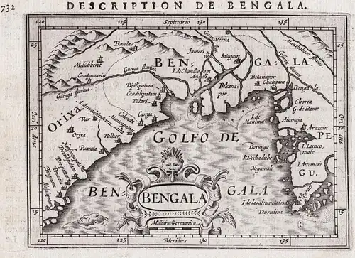 Bengala - Bay of Bengal India Indien Indian Ocean map Karte carte