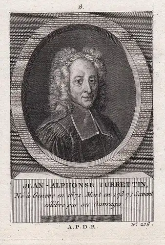 Jean-Alphonse Turrettin - Jean-Alphonse Turrettini (1671 - 1737) Genf Geneve Theologe Schweiz Portrait