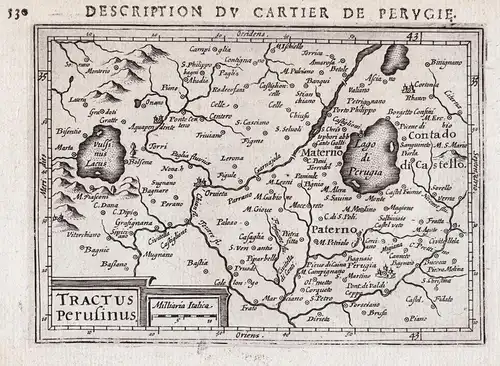 Tractus Perusinus - Perugia Umbria Italia Italy Italien map Karte carte carta