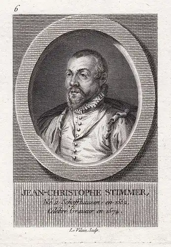 Jean-Christophe Stimmer - Johann-Christoph Stimmer (1552-?) Holzschneider Kupferstecher Schaffhausen Portrait