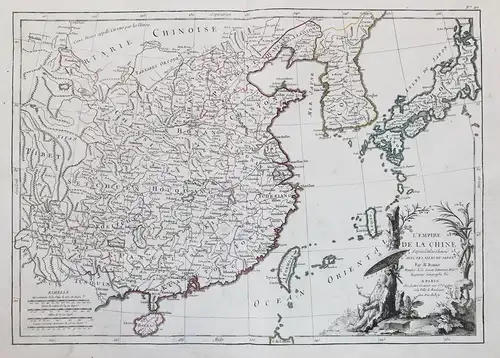 L'Empire de la Chine d'apres L'Atlas Chinois, Avec les Isles du Japon. - China Korea Japan map carte Karte