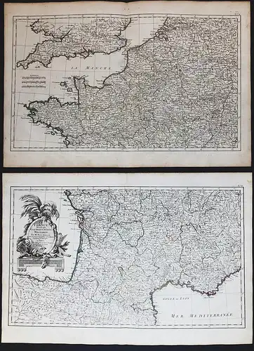 La France divisée par Gouvernements militaires - Frankreich France map Karte carte