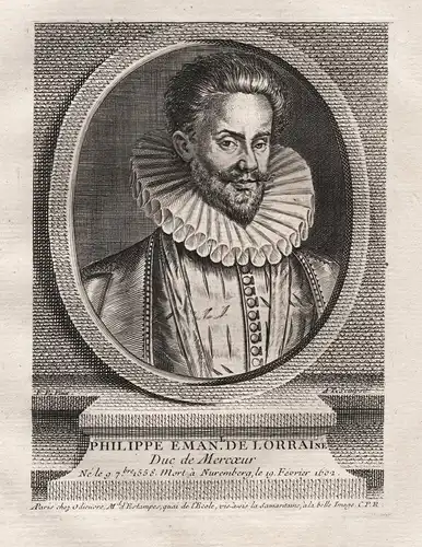 Philippe Eman. de Lorraine - Philippe Emmanuel de Lorraine (1558-1602) duc de Mercur duke Portrait