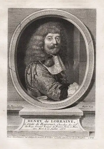 Henry de Lorraine - Henri de Lorraine Harcourt (1601-1666)  d'Armagnac, de Brionne et vicomte de Marsan, Kupfe