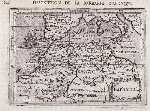 Barbaria - North Africa Afrika Afrique du Nord Nordafrika map Karte carte
