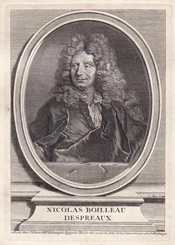 Nicolas Boilleau Despreaux - Nicolas Boileau Despreaux (1636-1711) poet poete gravure Portrait
