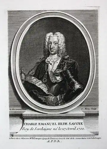 Charle Emanuel III de Savoye - Carlo Emanuele III di Savoia (1701-1773) Saluzzo Piemonte Aosta Sardegna Morian