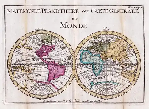 Mapemonde Planisphere ou Carte Generale du Monde - World map Weltkarte Mappemonde / California as an island