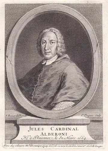 Jules Cardinal Alberoni - Giulio Alberoni (1664-1752) Cardinal Kardinal Fiorenzuola d'Arda; Piacenza, Italien